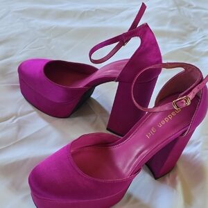 Madden Girl Vibrant Pink Platform Heels